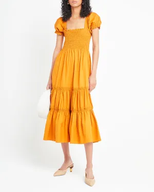 Square Neck Smocked Maxi Dress