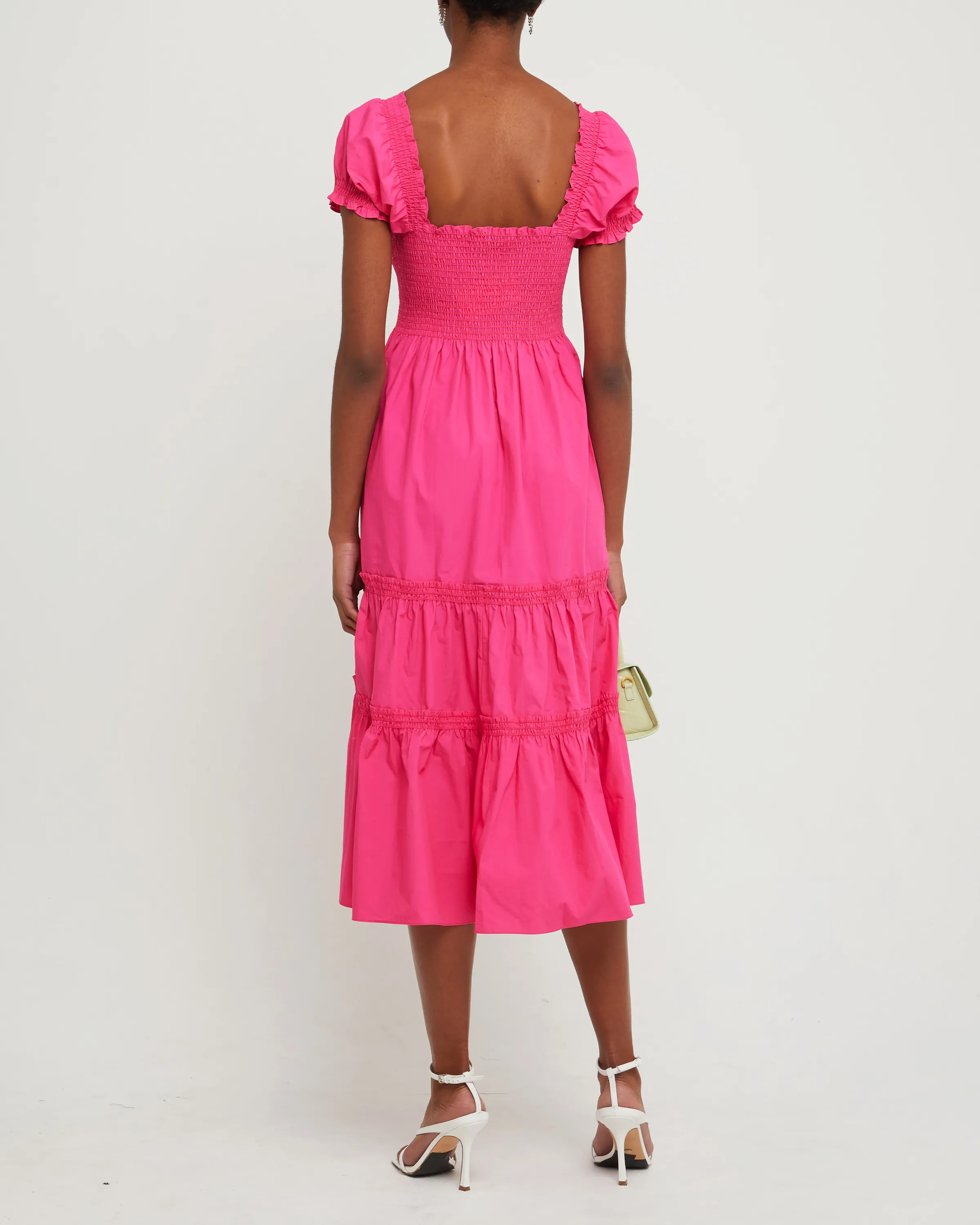 Square Neck Smocked Maxi Dress