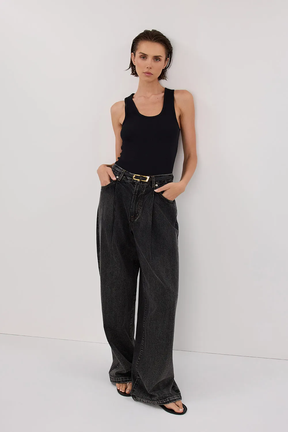 STERLING WASHED BLACK DENIM JEAN