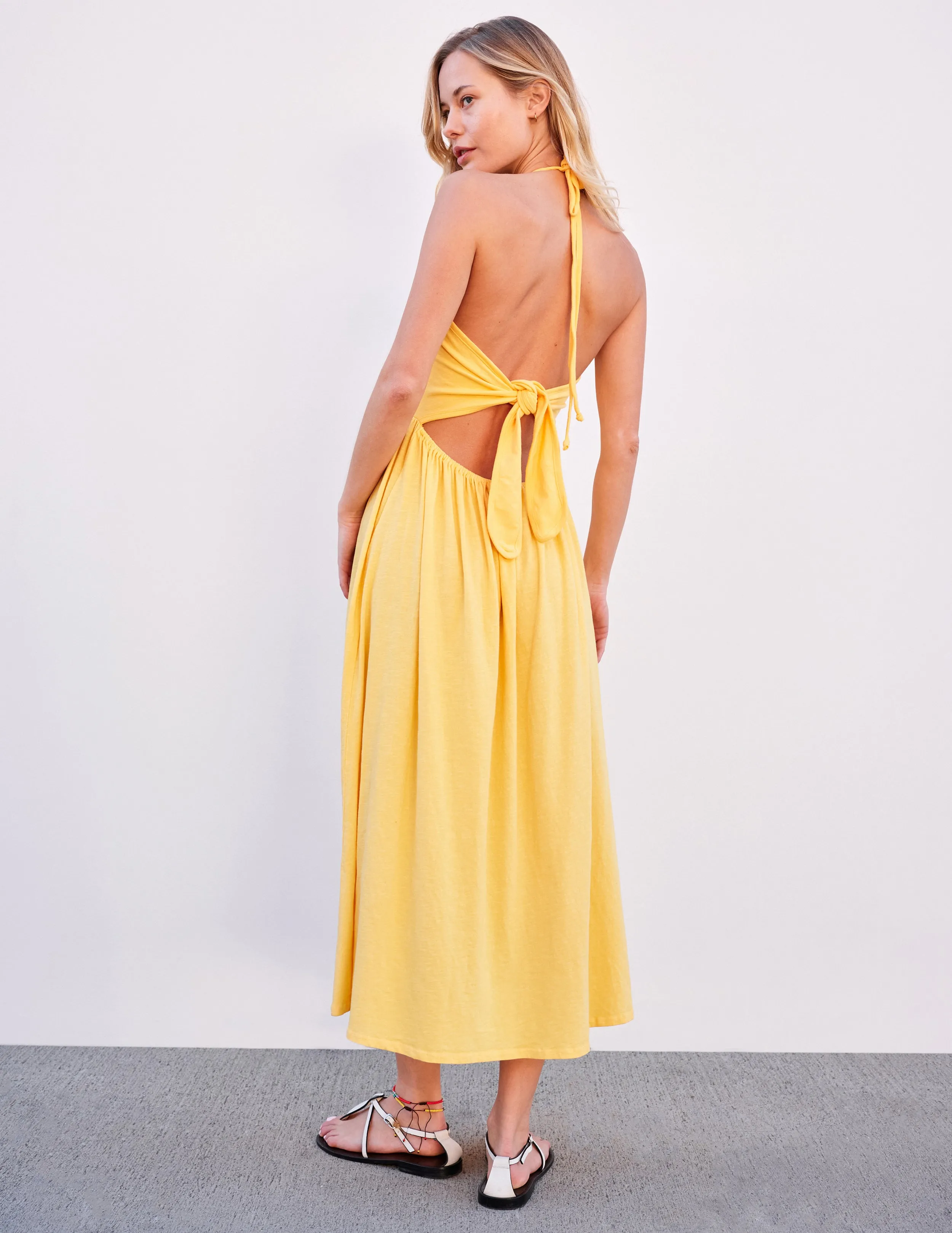 Sundry Tie Back Dress in Sun