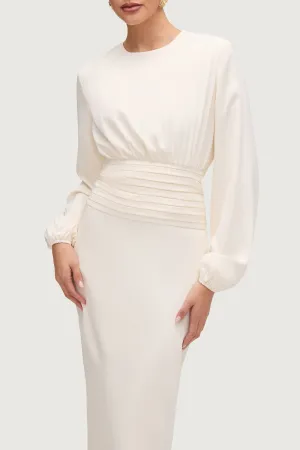 Taslima Pleated Tie Back Top - Moonlight