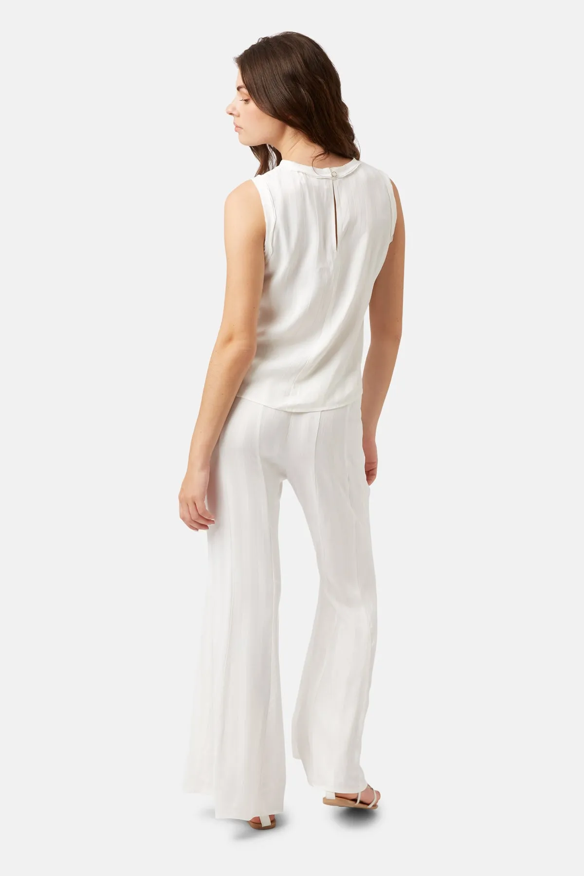 Telling Stories Kick Flare Trousers in White
