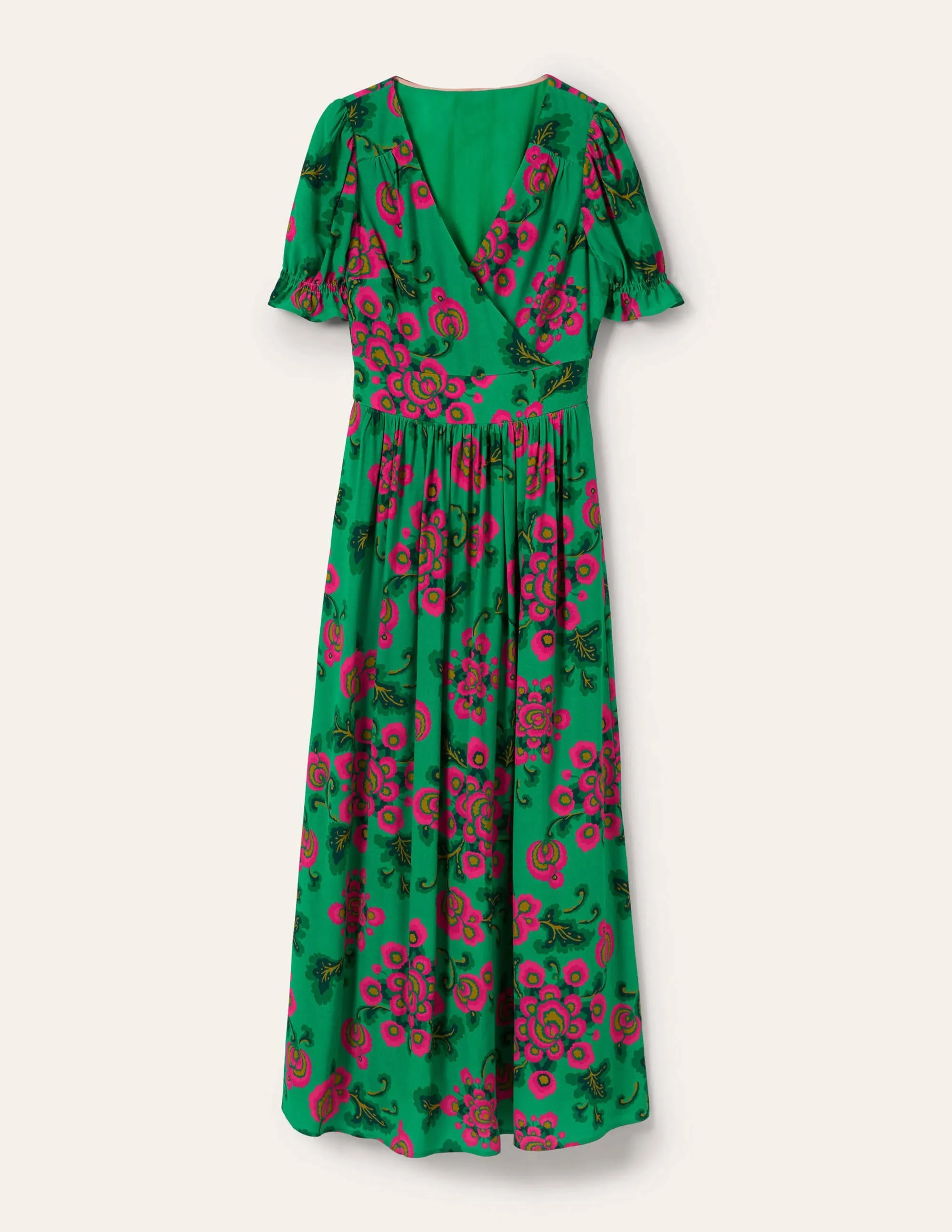 Tessa Maxi Dress-Ming Green. Wild Blooms