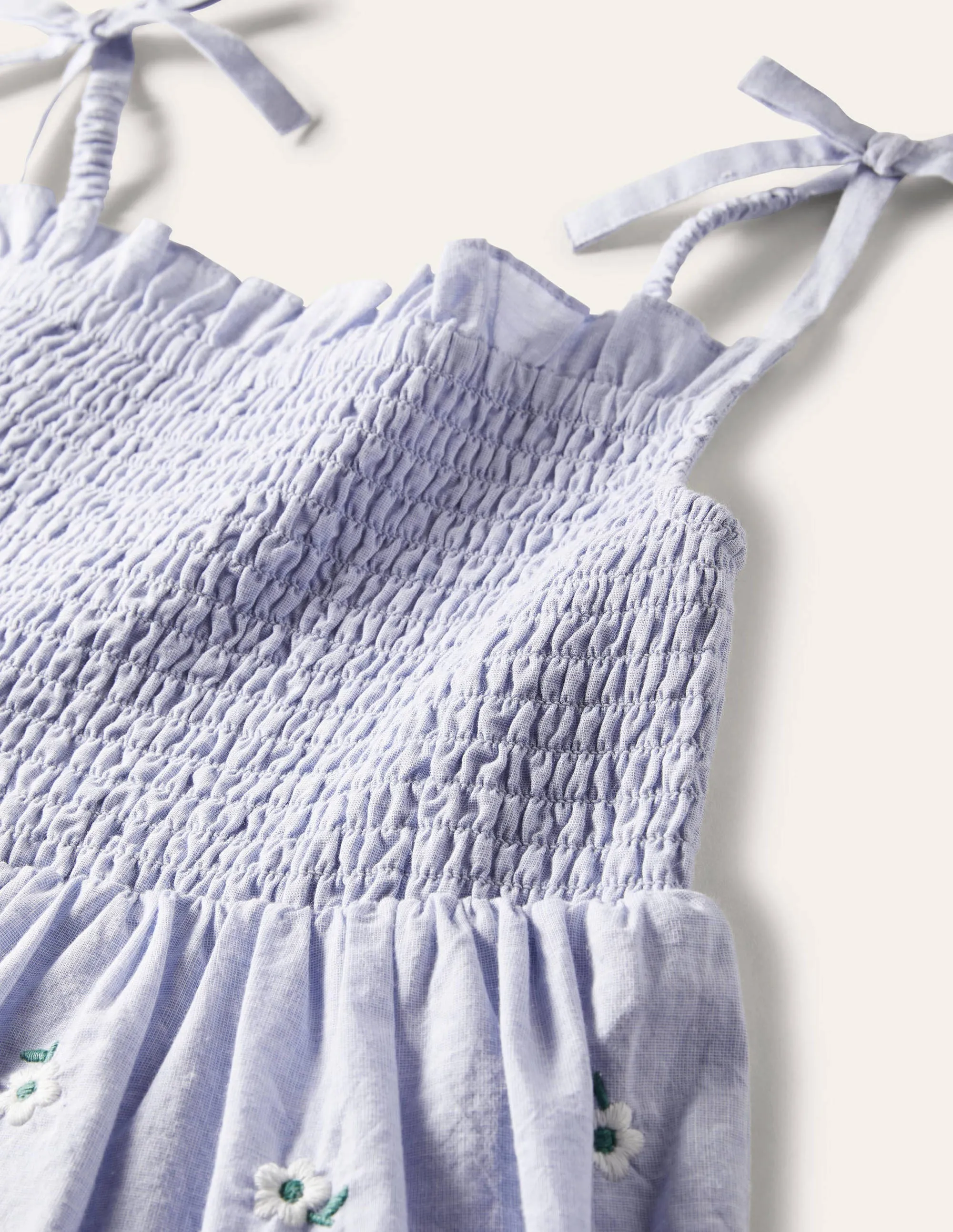 Tiered Sun Dress-Chambray