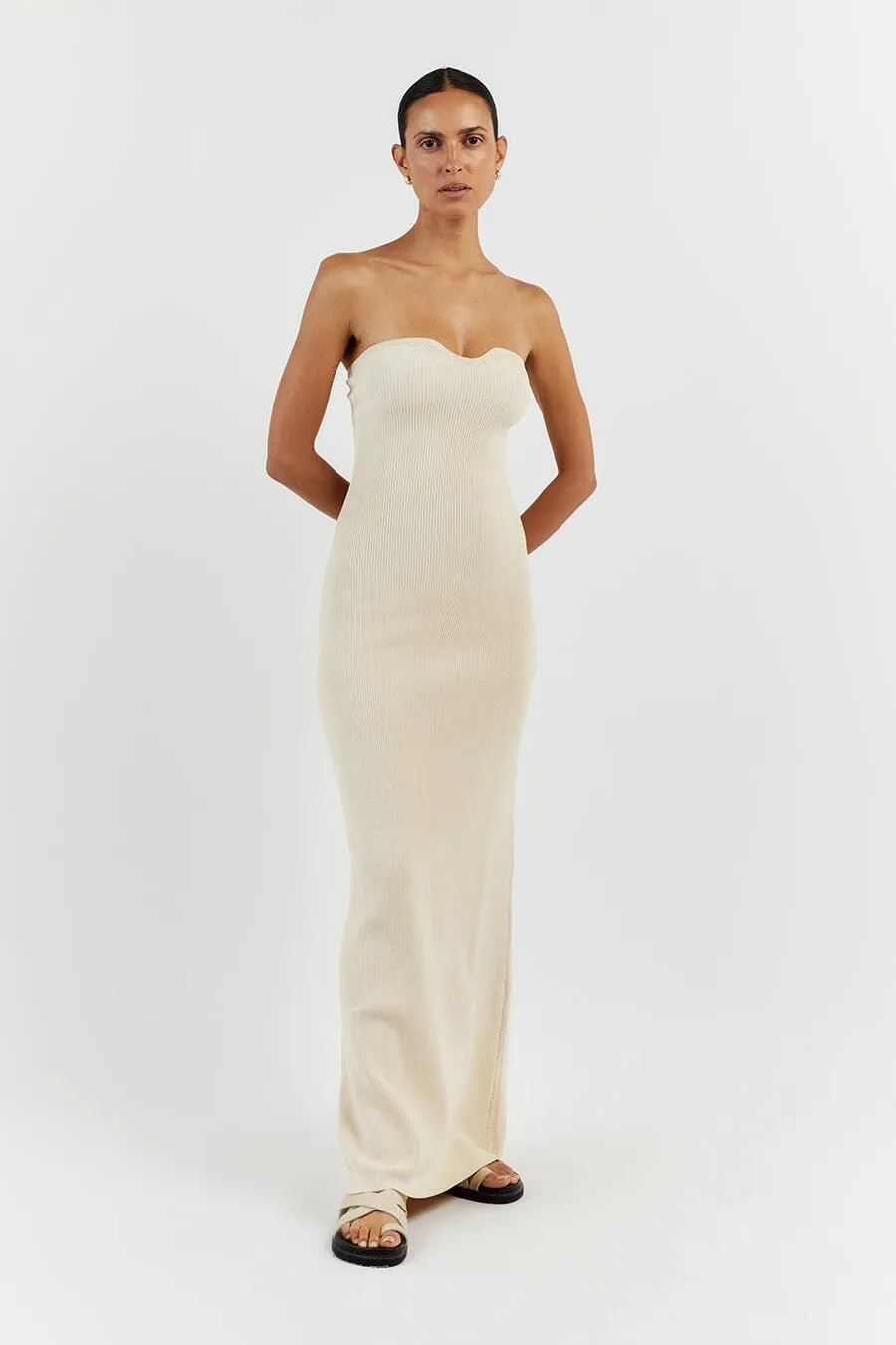 VERONICA BUTTER BANDEAU MAXI DRESS