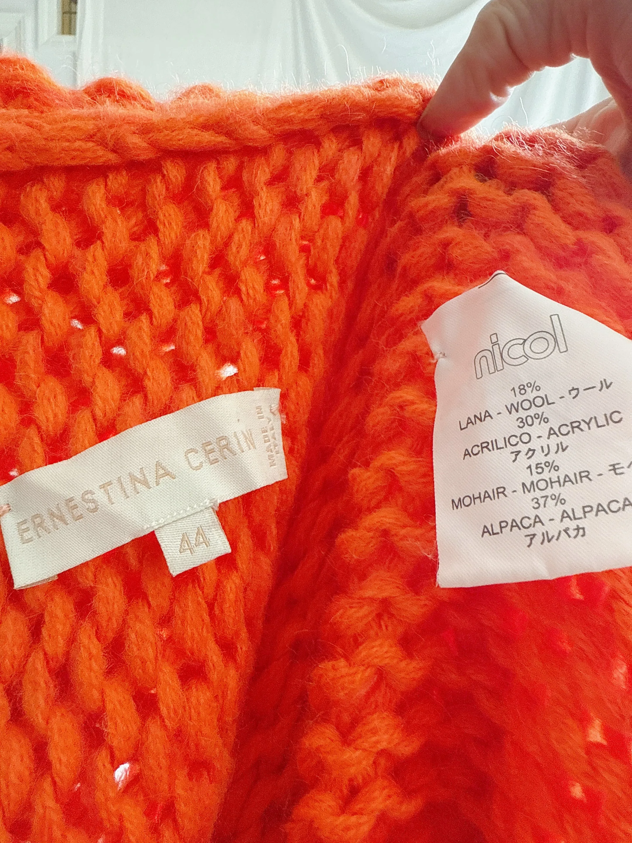 Vintage Ernestina Cerrini Italy Knit Duster - OSFM
