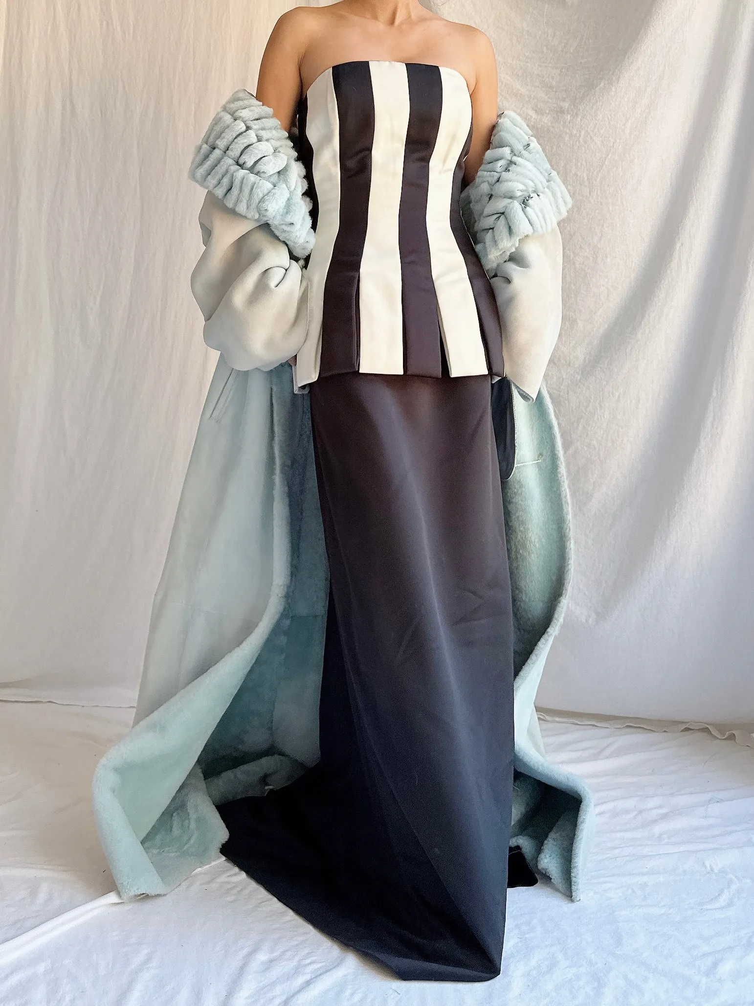 Vintage Fiducia Shearling Leather Coat - M