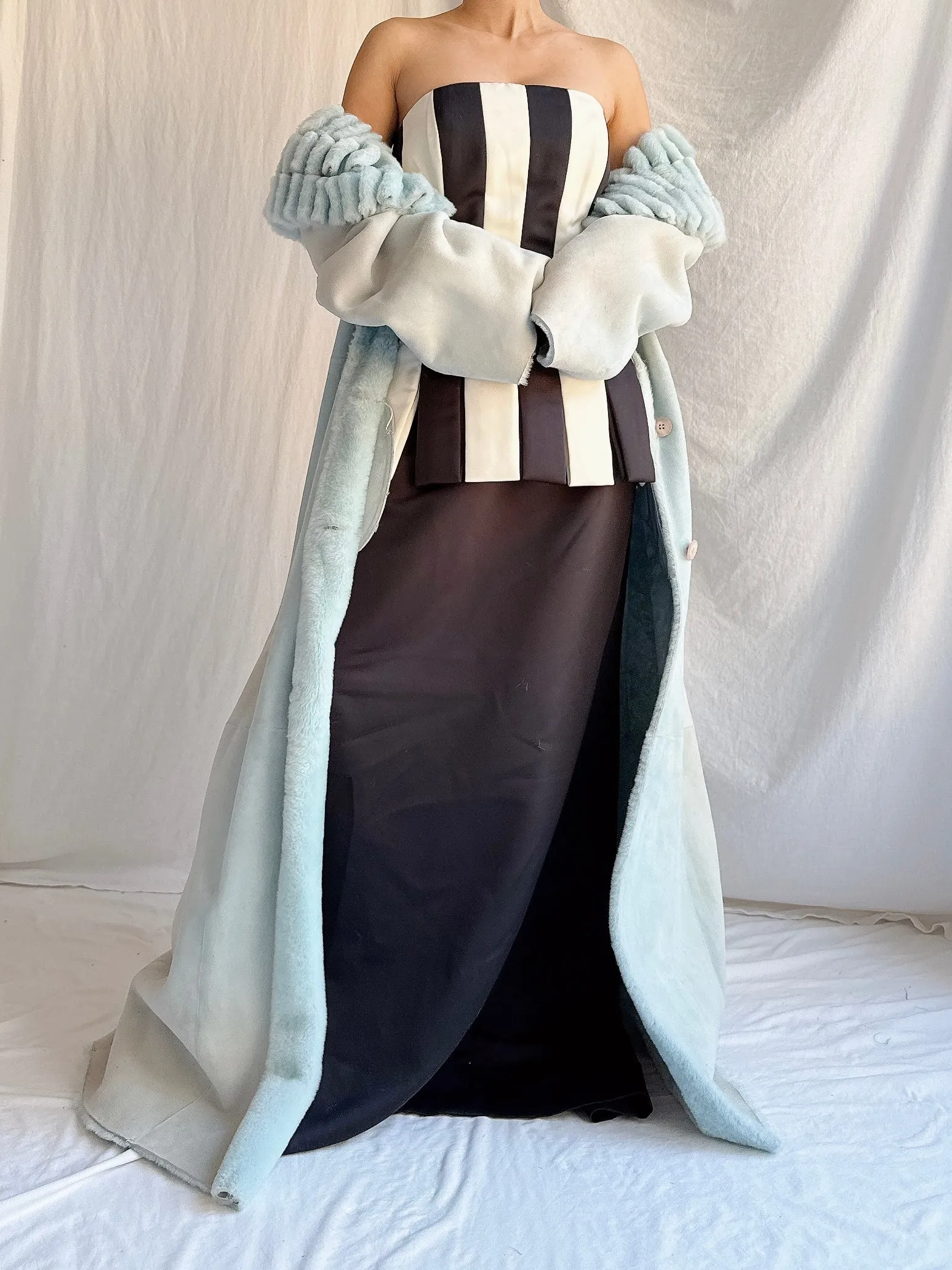 Vintage Fiducia Shearling Leather Coat - M