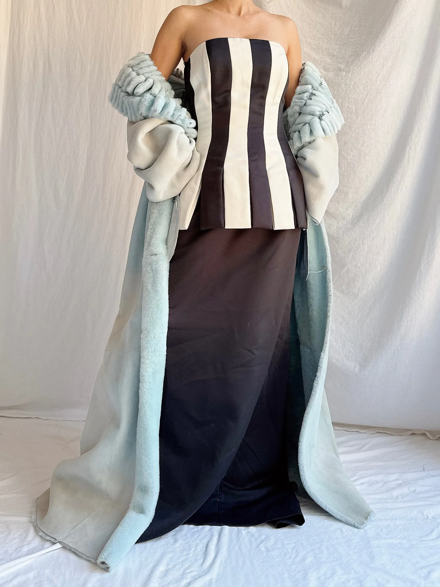 Vintage Fiducia Shearling Leather Coat - M