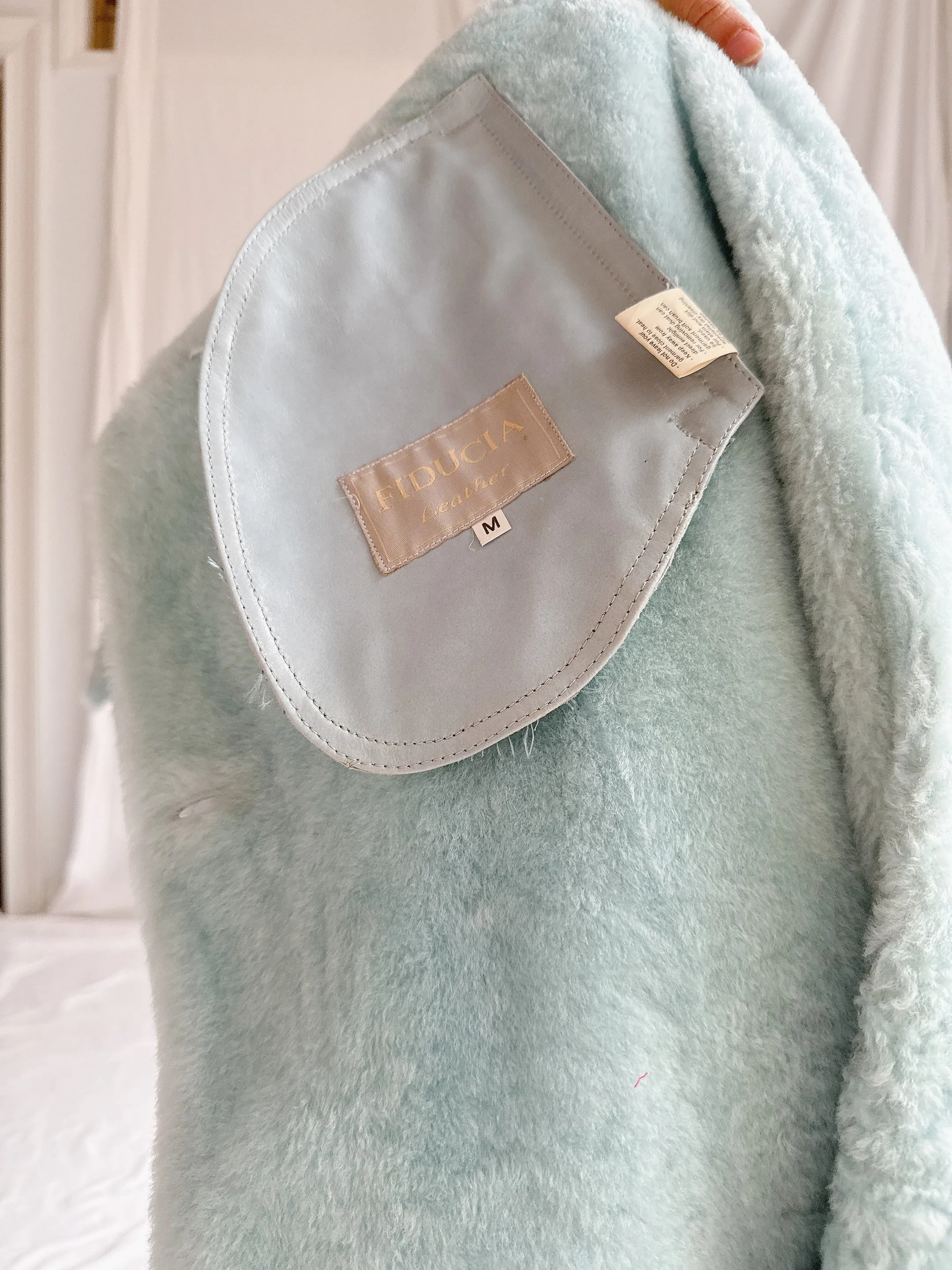 Vintage Fiducia Shearling Leather Coat - M
