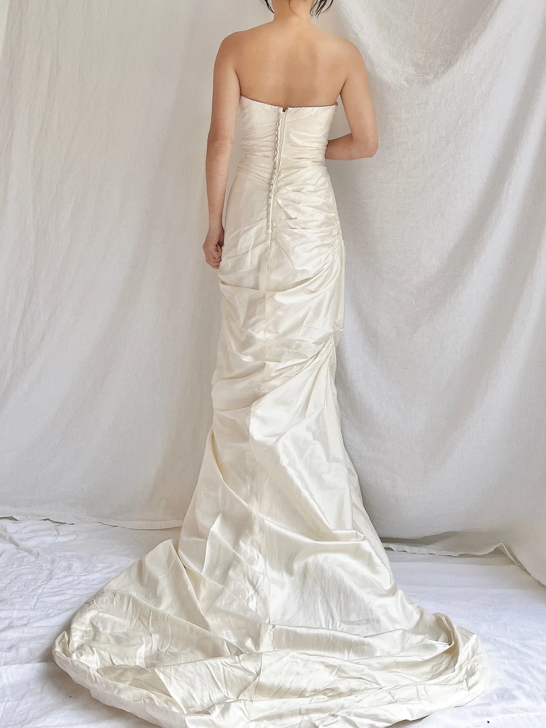 Vintage Silk Draped Gown - S/4