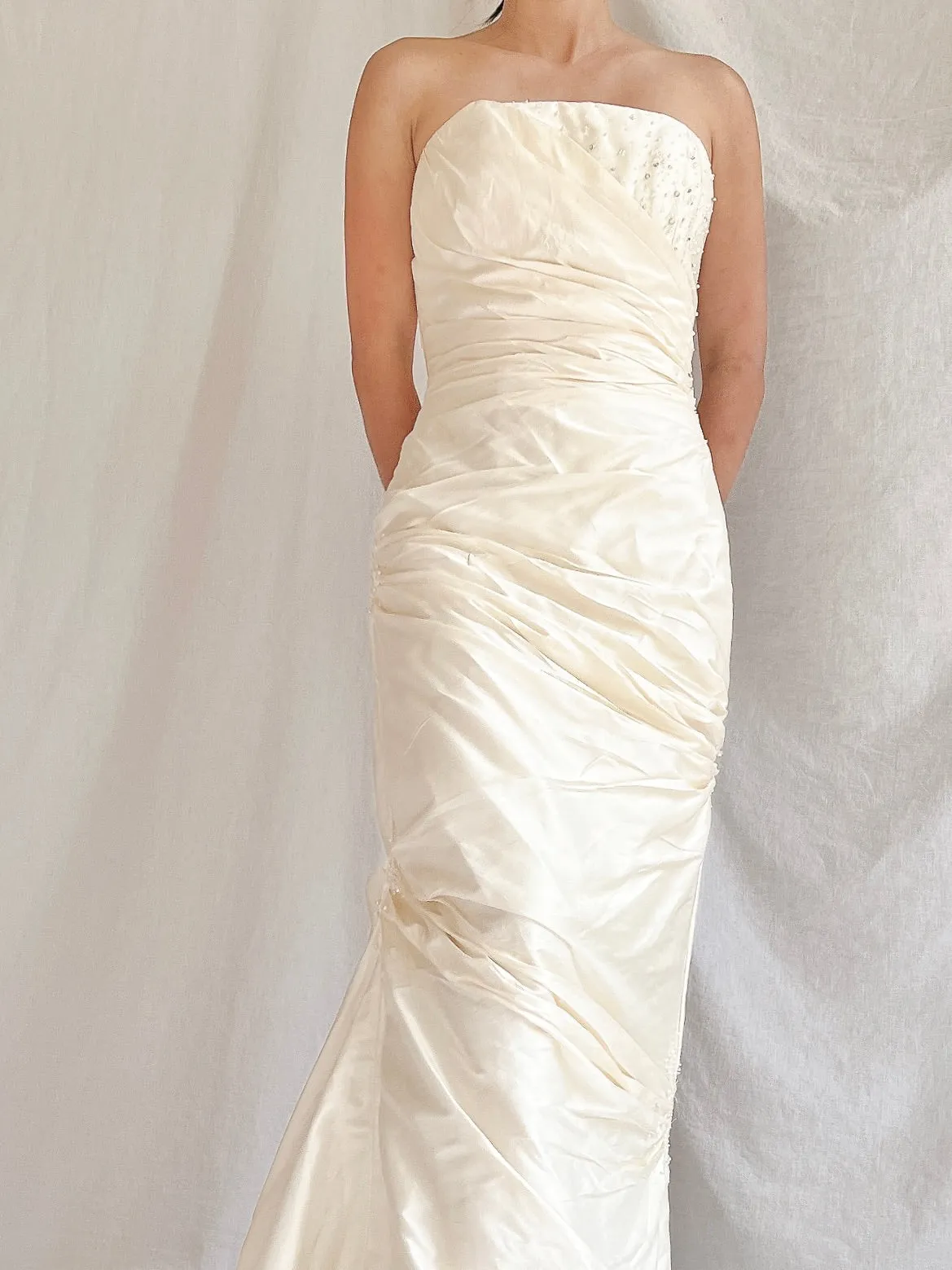 Vintage Silk Draped Gown - S/4