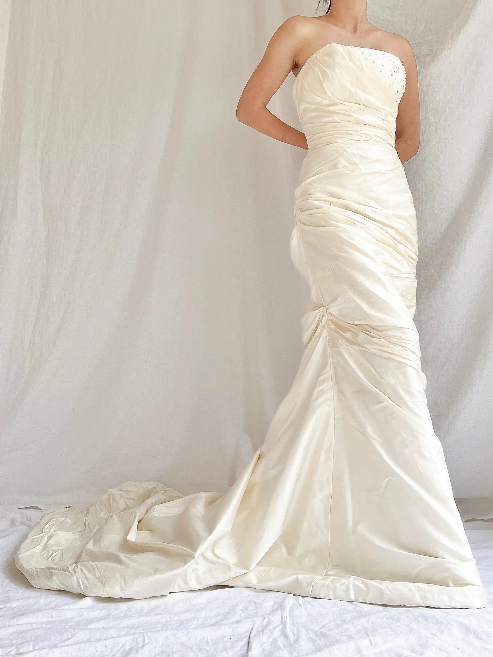 Vintage Silk Draped Gown - S/4