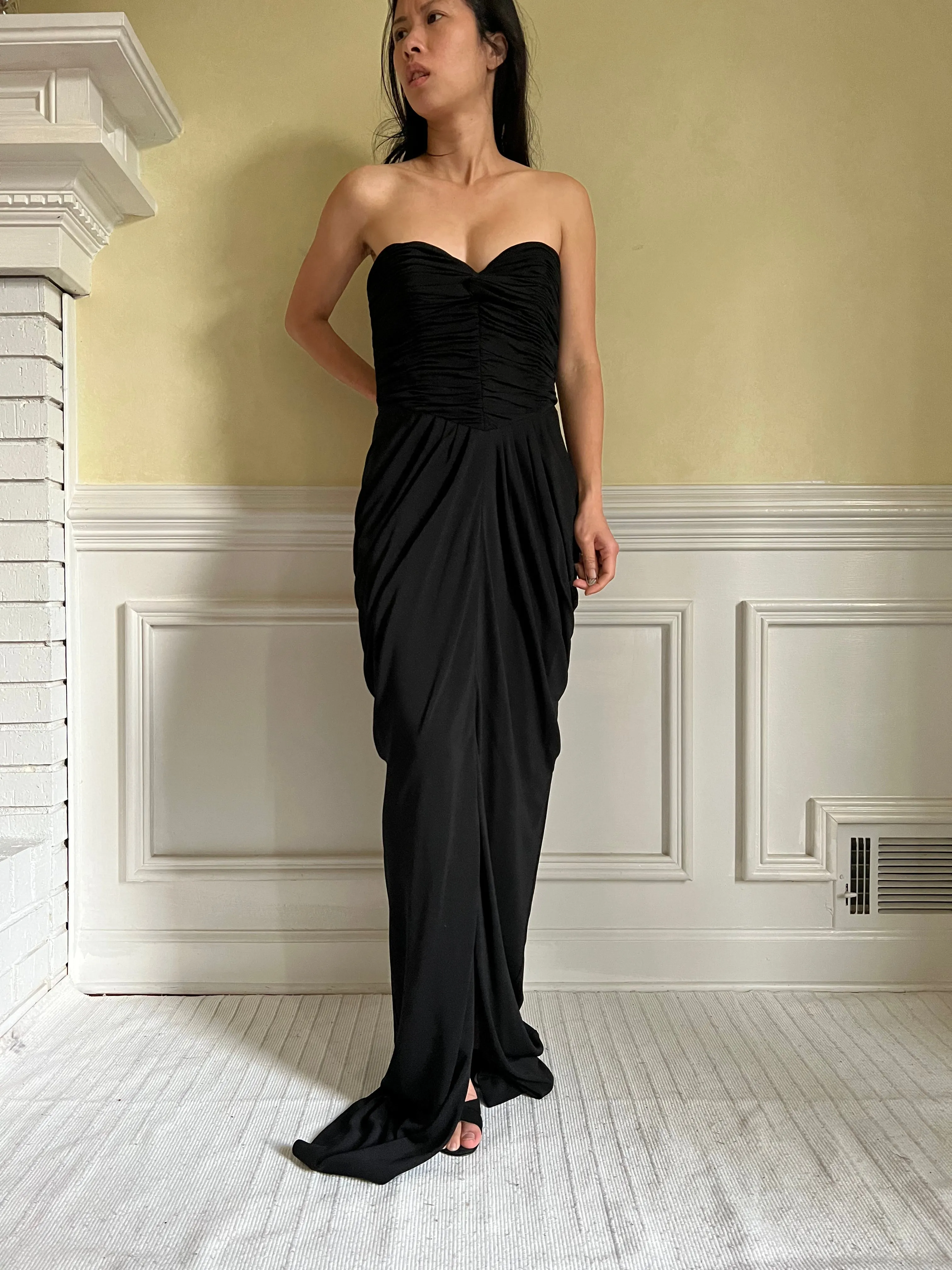 Vintage Vicky Tiel Ruche Dress - S/M/6