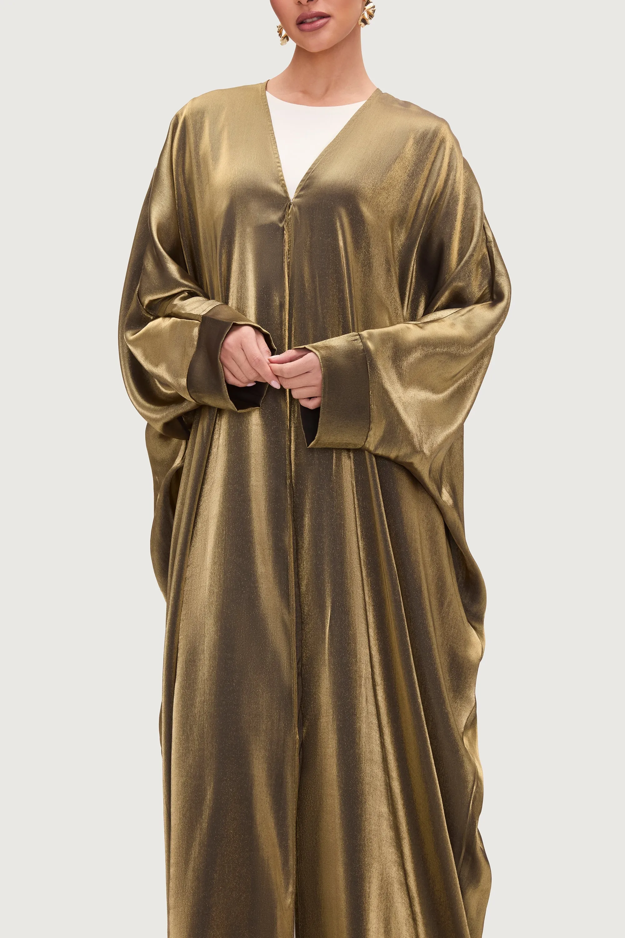 Zara Satin Open Abaya - Zaytoon