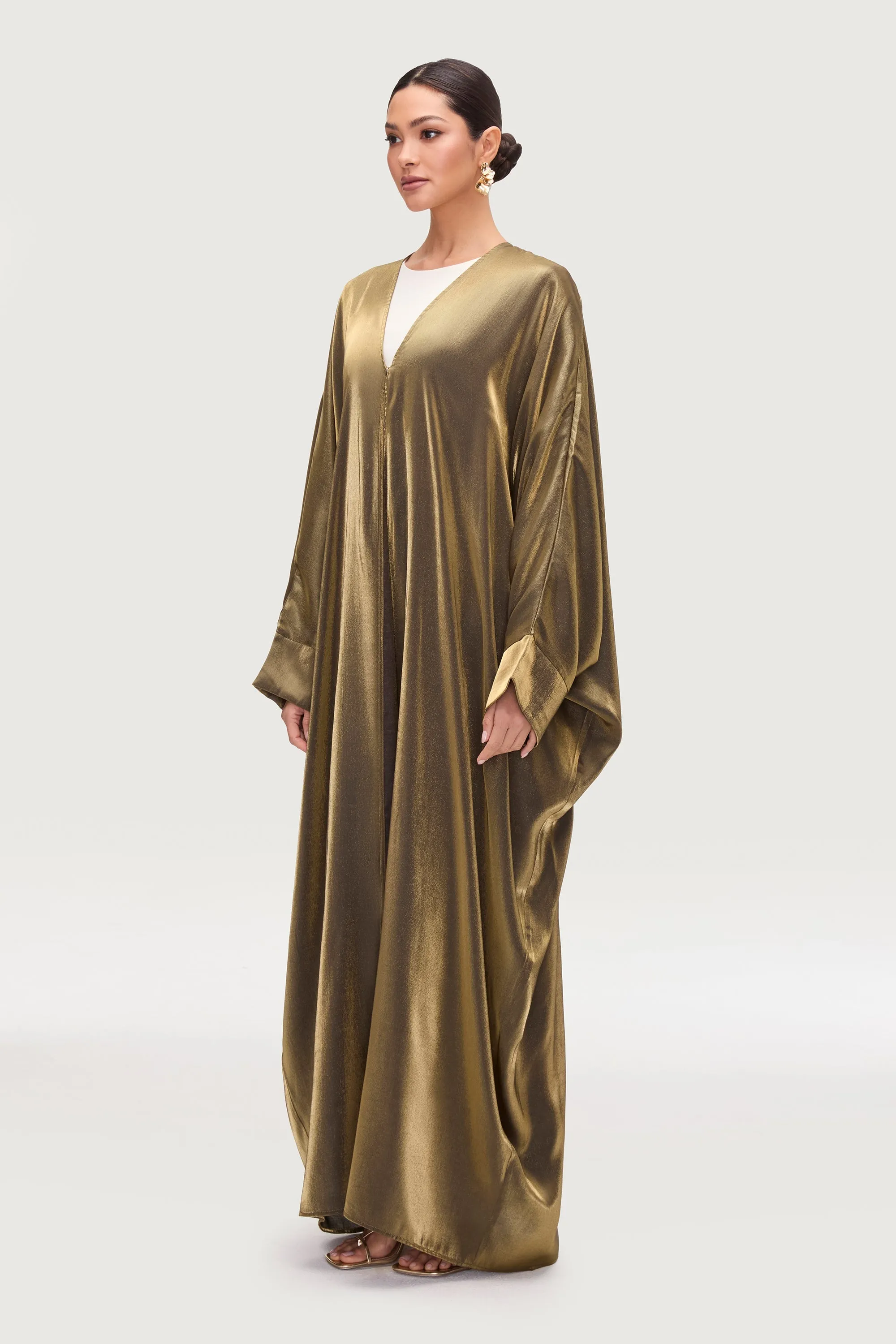 Zara Satin Open Abaya - Zaytoon