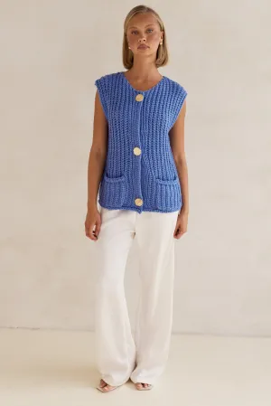 Zarlie Knit Vest (Blue)