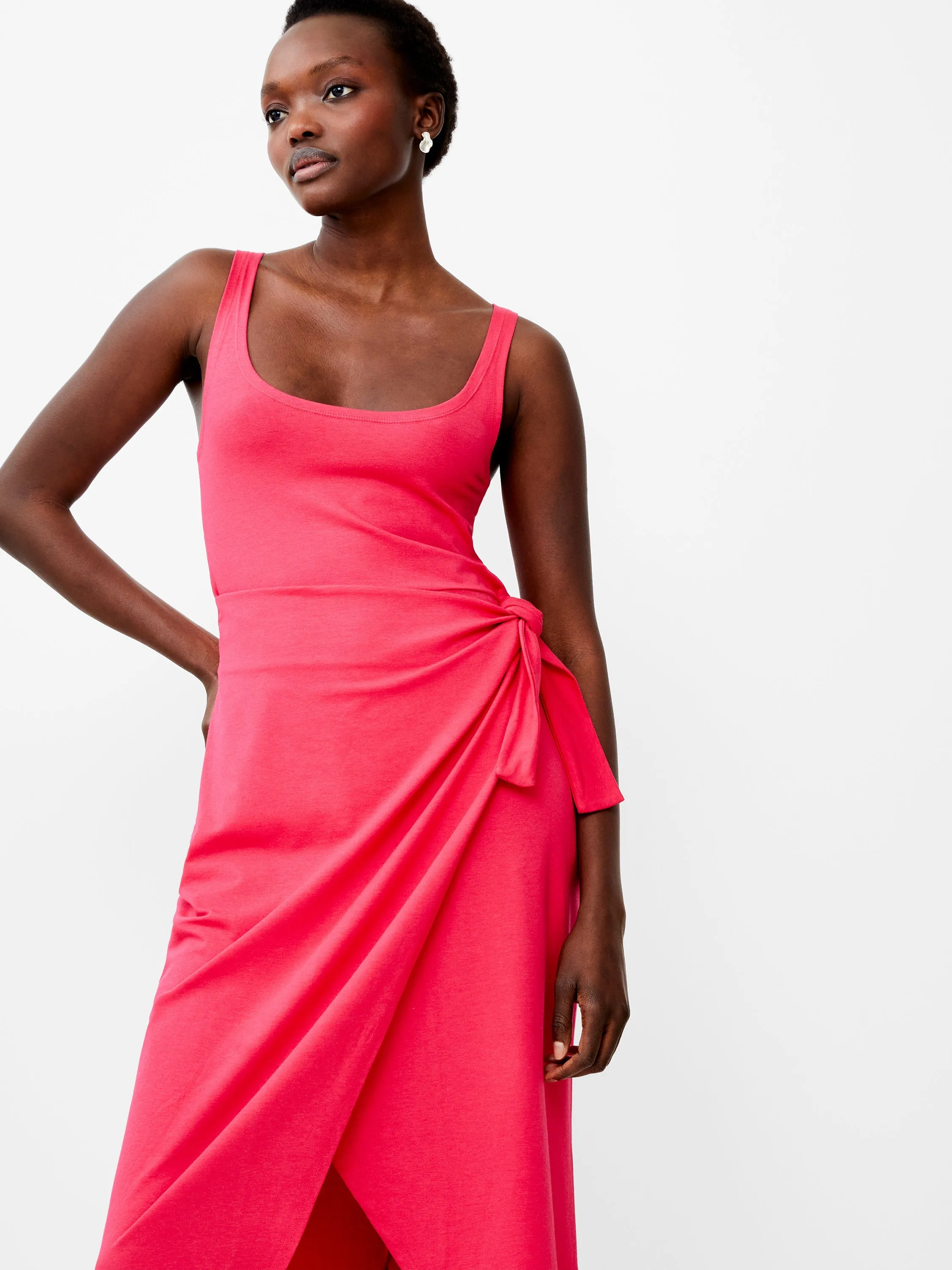 Zena Jersey Wrap Midi Dress