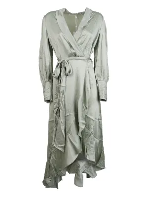 Zimmermann Asymmetric V-Neck Wrap Dress