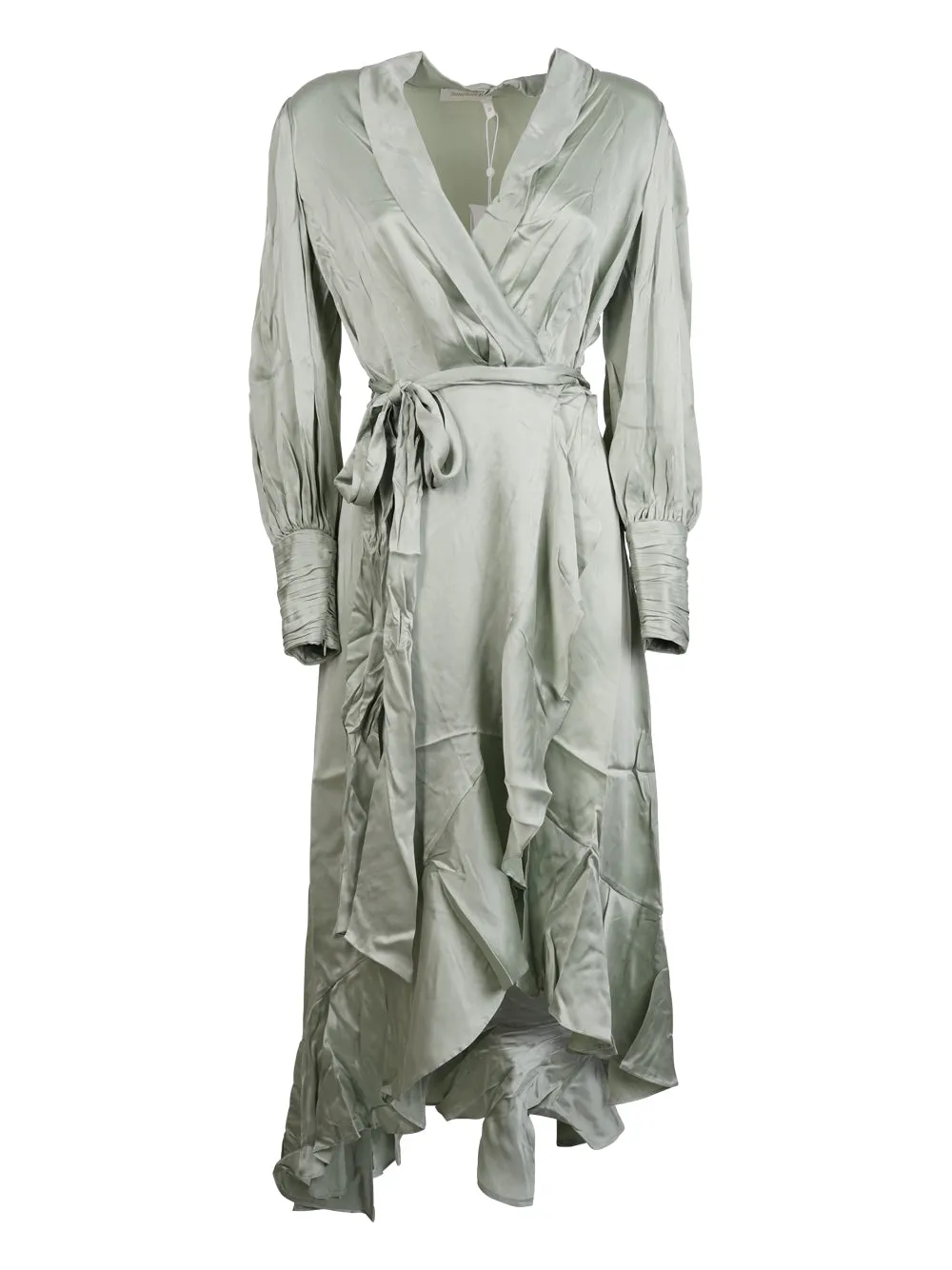 Zimmermann Asymmetric V-Neck Wrap Dress